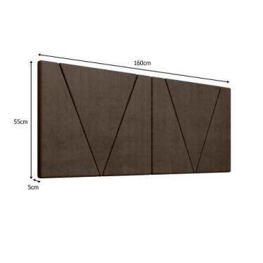 Imagem de Painel Cabeceira Estofada Nobre para Cama Queen 160 cm - Loja DoceLar,