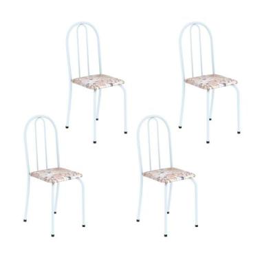 Imagem de Kit 4 Cadeiras Tubular 89x37x42 Cm Ane B - Soma Móveis