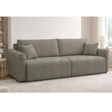 Imagem de Sofa 3 Lugares Retratil Reclinavel 230cm Linho Aveludado Ferrara Ferguile