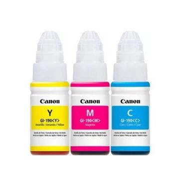 Imagem de Kit 3 Refil Tinta Para Canon Gi-190 1100 2100 3100 4100