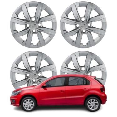 Imagem de Jogo Calota Aro 14 VW Gol G5/ G6 2012-2017 Cubo Alto Prata 249CA-PTA-U