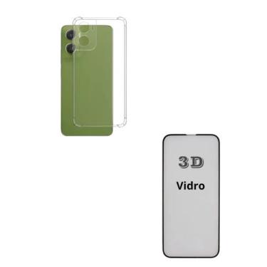 Imagem de Capa Anti impactos TPU + Película 3D de Vidro Para Motorola Moto G06 -