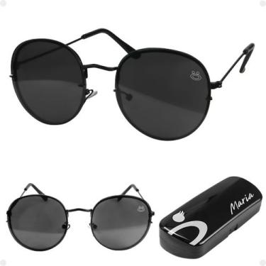 Imagem de oculos sol feminino casual praia preto aço inoxidavel armação preta ve