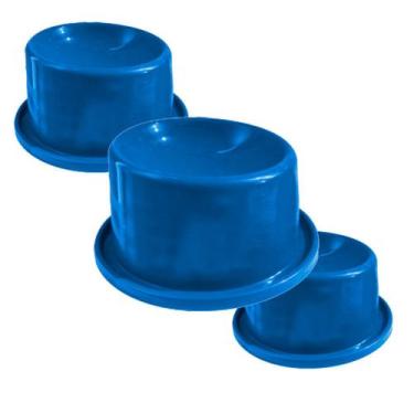 Imagem de Combo 3 Comedouro Ergonômico Filhote 80mL Mypetone - Azul
