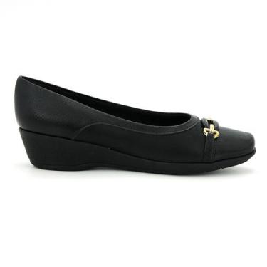 Imagem de Sapato Piccadilly 143212 Sapatilha Casual Anabela Fivela Feminino, 35,