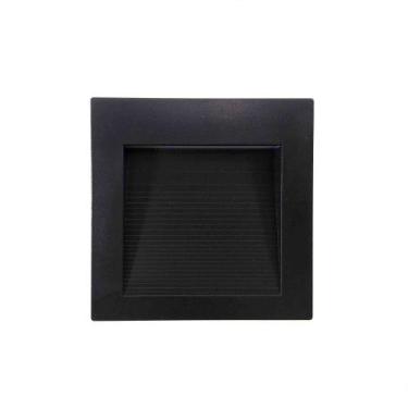 Imagem de Balizador Sobrepor Preto LED Quadrado 7,5CM 1,5W 3000K Externo/Escada 