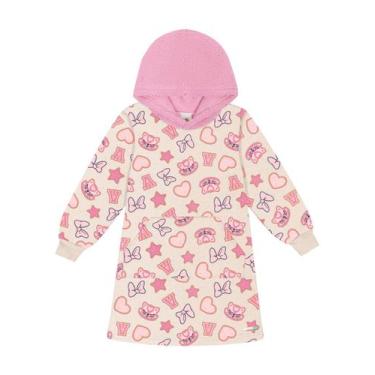 Imagem de Vestido Com Capuz Em Pelo Rosa Abrange, Rosa, 1