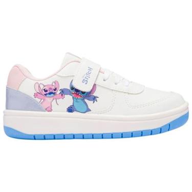 Imagem de Tênis Infantil Calc Facil Star Casual Stitch Disney Original, Branco+R