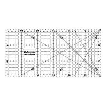 Imagem de Régua Patchwork 15x30cm com ângulos de 30º, 45º e 60º graus Westpress