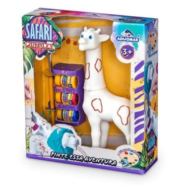 Imagem de Brinquedo Infantil 3 anos para Pintar Safari Girafa - Adijomar