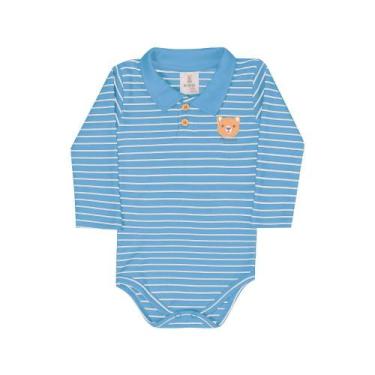 Imagem de Body polo bebê manga longa Kiko ref 13837, M, Azul