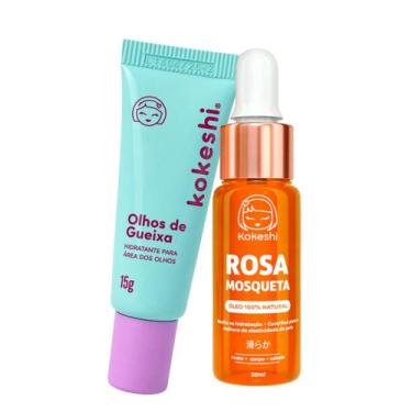 Imagem de Kit Kokeshi Olhos de Gueixa e Óleo de Rosa Mosqueta com Hidratação Int