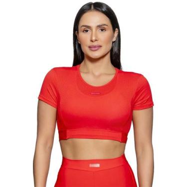 Imagem de Cropped Run More Movement Feminino, Vermelho, P
