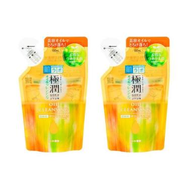 Imagem de Hada Labo Kit Com 2 Refis Cleansing Oil 180ml - Limpador facial demaqu