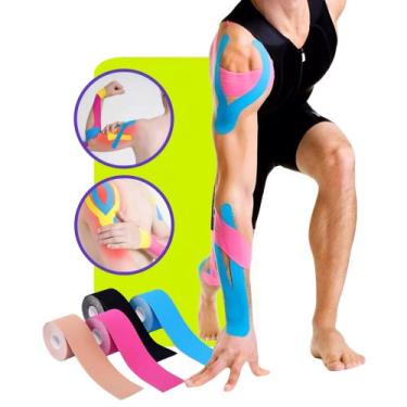 Imagem de Bandagem Elástica Taping Fita Adesiva Muscular Fisioterapia - Dias Imp
