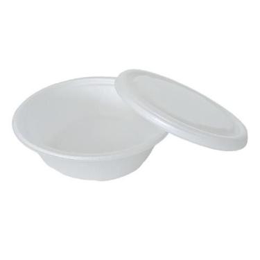 Imagem de Marmitex Isopor M104 Redonda 850ml com Tampa - Kit 10 Unidades Meiwa