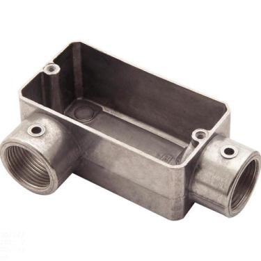 Imagem de Condulete fixo 1/2" tipo "LR" - sem tampa / rosca BSP / sem pintura - 