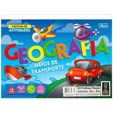 Imagem de Caderno de Alfabetização Geografia Meios de Transporte 20 Folhas - Til