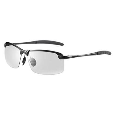 Imagem de Óculos de Sol Masculino Polarizado Social Esporte Ciclismo Corrida UV400 (Preto-Cinza Descolorido)