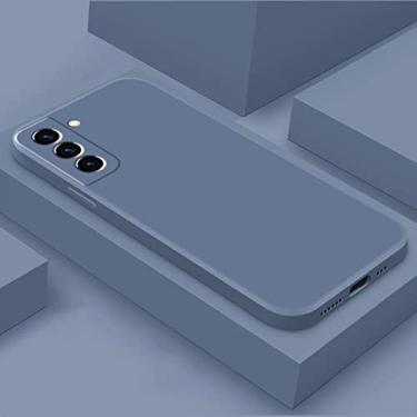 Imagem de Capa de silicone líquido quadrada original para Samsung Galaxy S21 Ultra S8 S9 S10 Nota 8 9 10 20 Plus A31 A51 A52 Capa à prova de choque TPU, cinza FX, S21 Plus