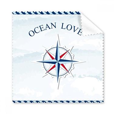 Imagem de Bússola Ocean Love Sea Sailing Pattern pano de limpeza para tela de celular, 5 peças