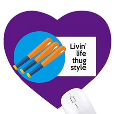Imagem de Mousepad Hip Hop Music Life Pursues Self Heart Tapete de borracha para escritório