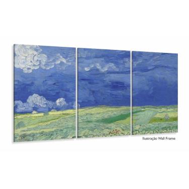 Imagem de Quadro Van Gogh Paisagem Campos Trigo Decorativo 3 Peças 120