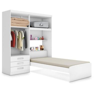 Imagem de Dormitório Solteiro JA Cancún Branco ou Branco/Lilas