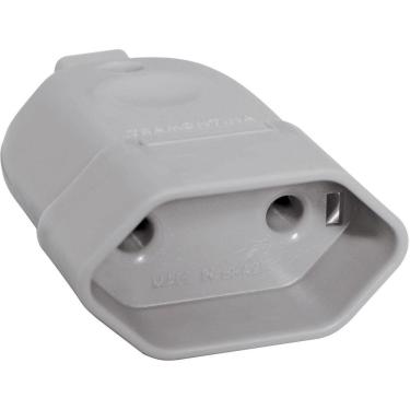 Imagem de Plugue fêmea 2P 10A 250V~ cor cinza Tramontina