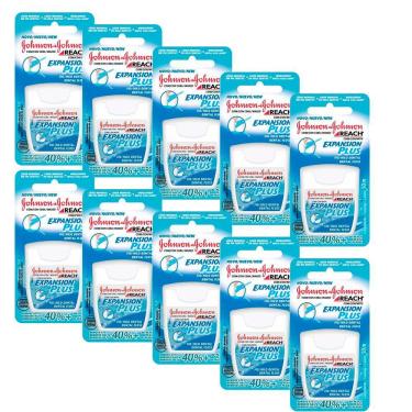 Imagem de Kit 10 Fio Dental Regular Reach Expansion Plus Johnson`s 50m