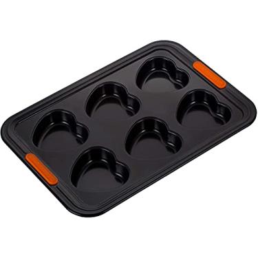 Imagem de Le Creuset Forma 6 Muffins Formato Coração 39cm Aço Carbono Antiaderente Matte Black