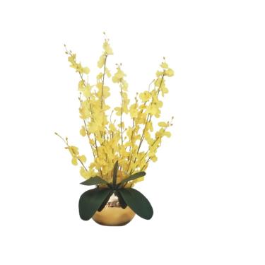 Imagem de Arranjo De Flores Orquídeas Chuva de Ouro e Vaso