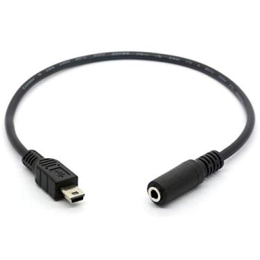 Imagem de Micro USB macho para cabo de áudio auxiliar fêmea de 3,5 mm para fone de ouvido, adaptador de fone de ouvido, microfone com clipe ativo (mini macho para fêmea de 3,5 mm)