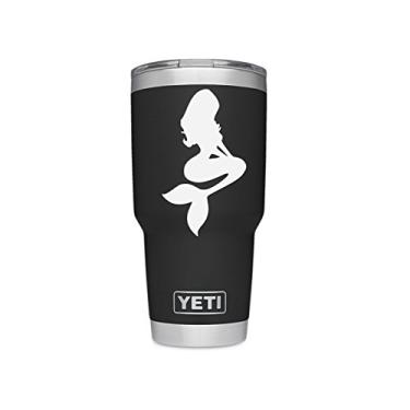 Imagem de ViaVinyl Silhueta de sereia Adesivo genuíno para Windows, Copos de copo Yeti e RTic, MacBook e laptop, iPad e tablets, iPhones, Android e mais!