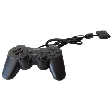 Imagem de Controle Para PS1 E PS2 Playstation 2 Joystick Com Fio 1,60m