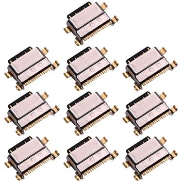 Imagem de HUANGYUNCHAO Acessórios telefônicos Conector de porta de carregamento de 10 PCS para Samsung Galaxy A6s SM-G6200 Substituição do telefone celular