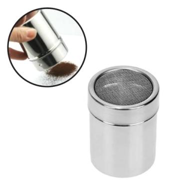 Imagem de Frasco Peneira Com Tampa De Inox Polvilhador Confeiteiro Tempero