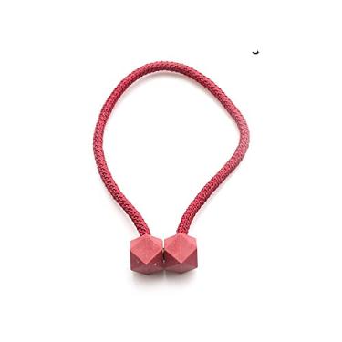 Imagem de Cortina de cortina de forma criativa forte cortina magnética fivela magnética acessórios de cortina de bandagem, vermelho, 2 peças