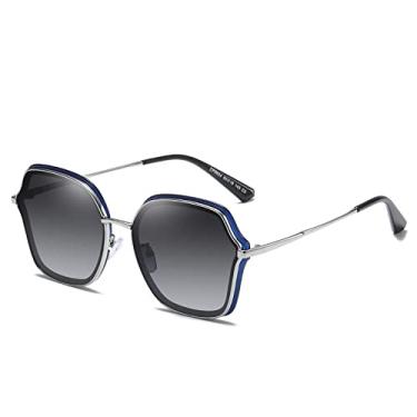 Imagem de Óculos de sol polarizados tendência proteção uv óculos de sol femininos óculos de sol masculinos e femininos espelho de motorista, 3, tamanho único