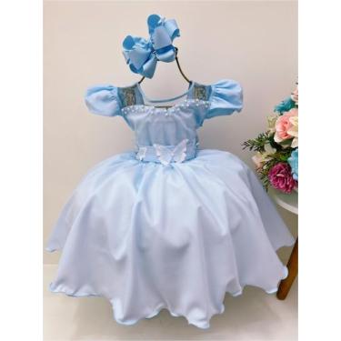 Fantasia de sereia infantil infantil infantil para meninas desenho animado  fantasia faixa de cabelo malha tule princesa (azul celeste, 0-6 meses)