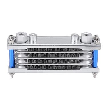 Imagem de Resfriador de óleo de motor, radiador de resfriamento universal para motor de motocicleta para moto Dirt Bike 50CC-200CC (prata)