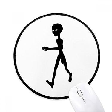 Imagem de DIYthinker Universo e Espaço Caminhada Alienígena Mouse Pad Desktop Escritório Tapete Redondo para Computador