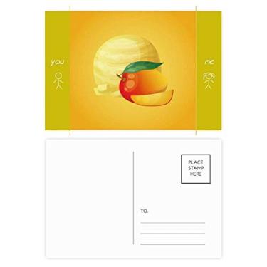 Imagem de Conjunto de cartões postais de picolés de maçã com folhas para sorvete, 20 peças