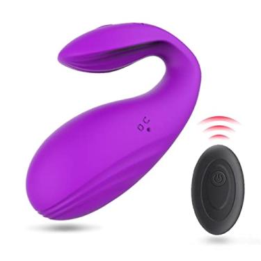 Imagem de Vibrador Feminino Motor duplo Poderoso Com Controle Remoto Estimulador Sexual Clitóris e Ponto G Erótico (Roxo)