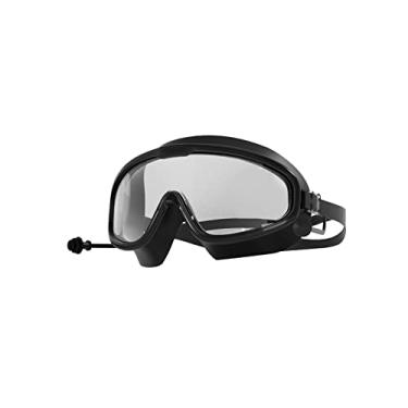 Imagem de simhoa Óculos de natação, óculos de natação para adultos Óculos transparentes Óculos profissionais antiembaçantes, Preto transparente ensacado