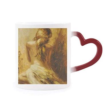 Imagem de Caneca Blonde Back Babe Girl Pretty Gal sensível ao calor Caneca vermelha que muda de cor
