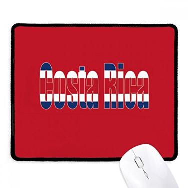 Imagem de Mousepad com nome da bandeira da Costa Rica Tapete de borracha para jogos