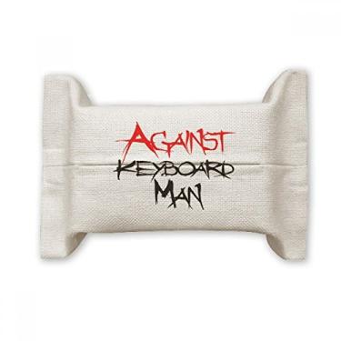 Imagem de Bolsa de linho de algodão com suporte facial contra teclado