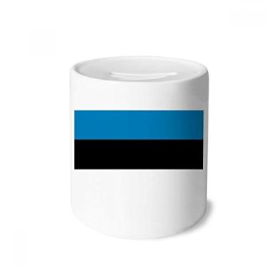 Imagem de DIYthinker Caixa de moedas de cerâmica com bandeira nacional da Estônia, país da Europa, porta-moedas