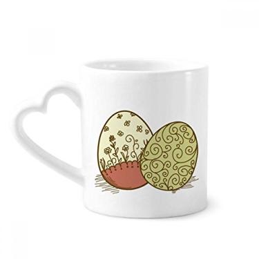 Imagem de Caneca de ovo de flor com tema de religião da Páscoa e copo de coração de vidro